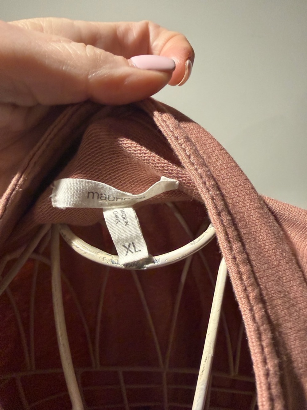 Maurices Pink Ruffle-Hem Knit Military Jacket - Picture 7 of 8